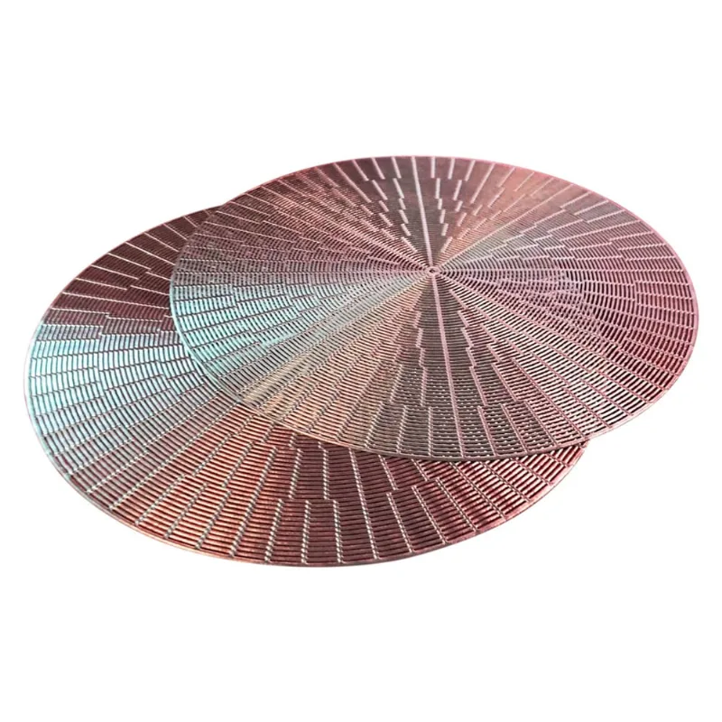 Jogo Americano 2 Peças Mesa Posta Mesa Redondo Linha Luxo Tamanho Grande Modelo Egípcio em pvc