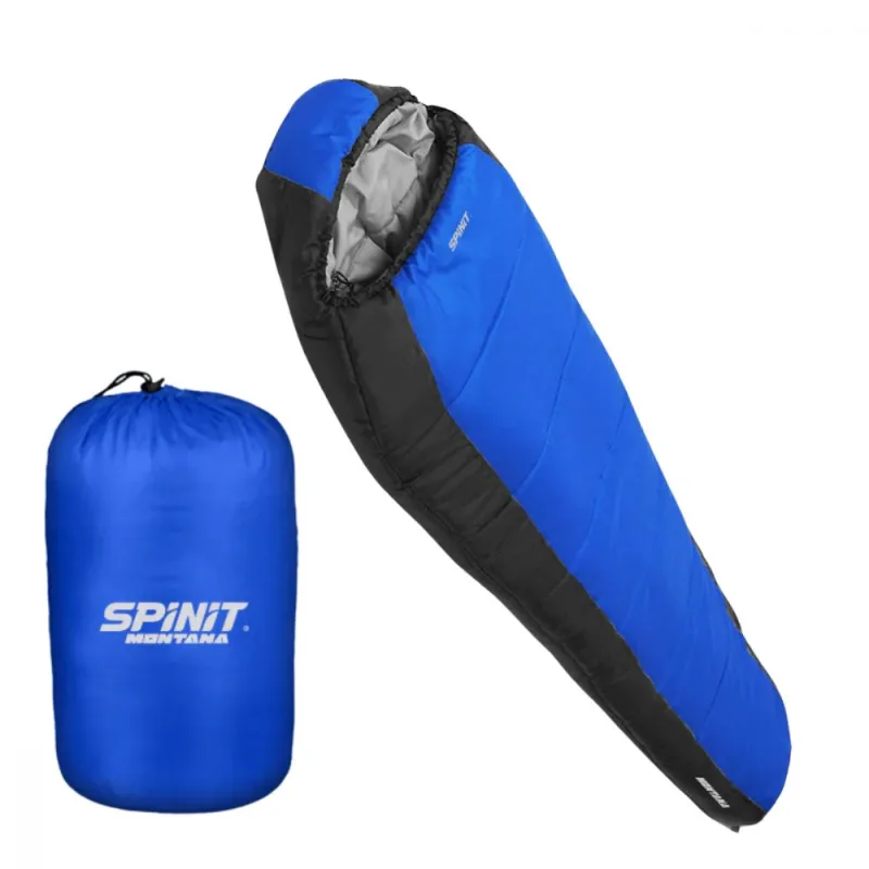 Spinit Bolsa De Dormir Montana Negra Azul