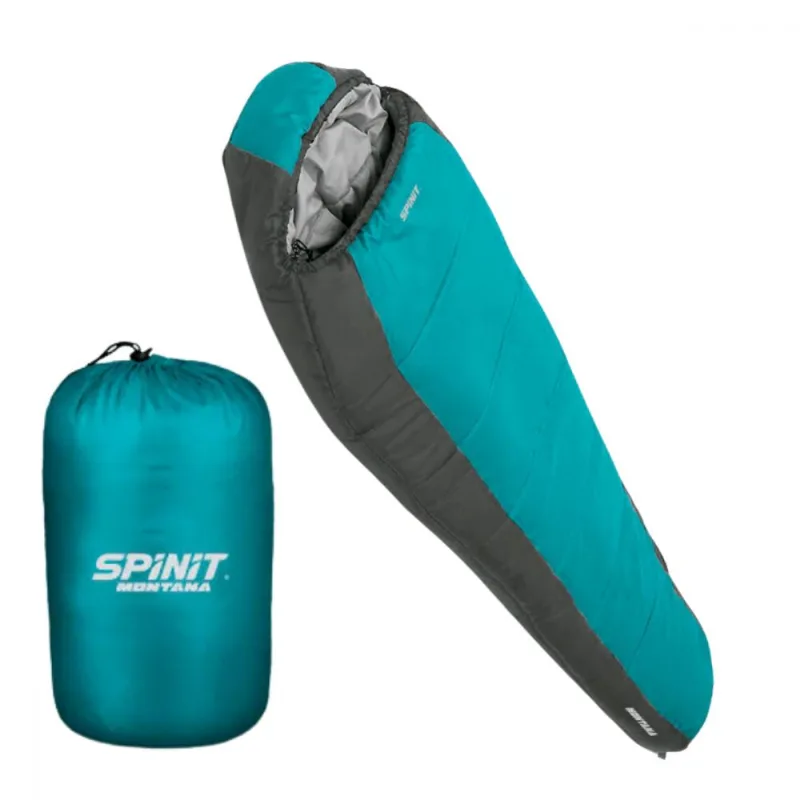 Spinit Bolsa De Dormir Montana Negra Verde