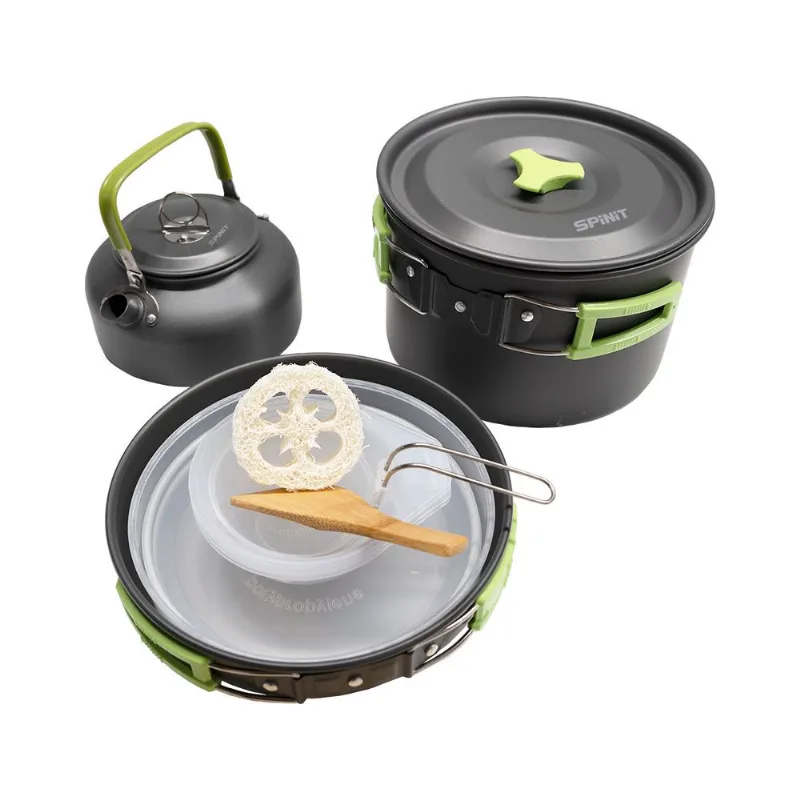 Marmita Spinit Set Cocina Para Camping 4 Personas X15 Piezas