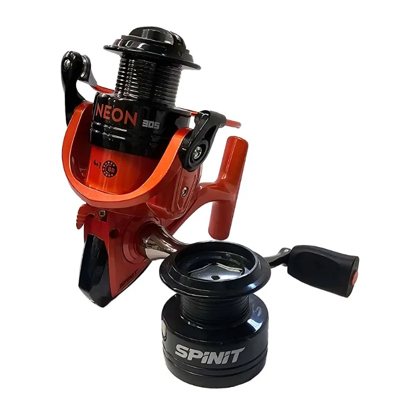 Reel frontal spinit NEON 305 Pejerrey ambidiestro grafito