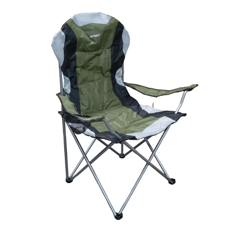 Sillón director 140 plegable Spinit acolchado con portavaso camping pesca