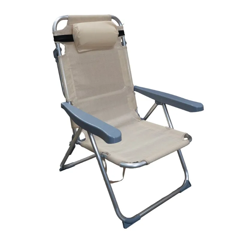 Silla reposera reclinable SPINIT 4 posiciones alta aluminio playa camping