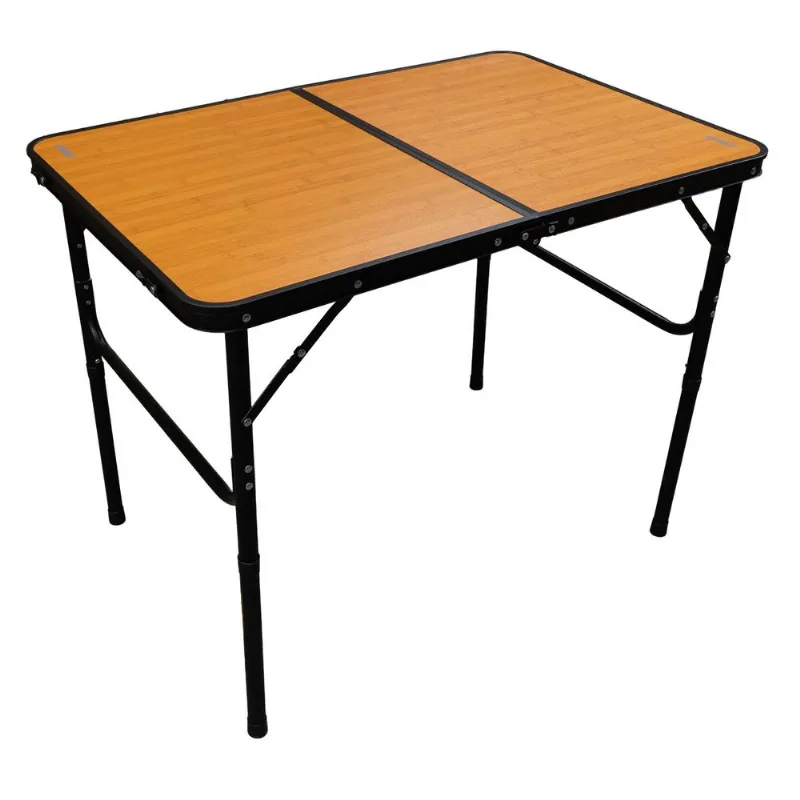Mesa plegable Spinit aluminio camping altura regulable Mesa plegable Spinit aluminio negro camping altura regulable
