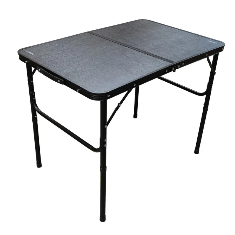 Mesa plegable Spinit aluminio camping altura regulable Mesa plegable Spinit aluminio negro camping altura regulable