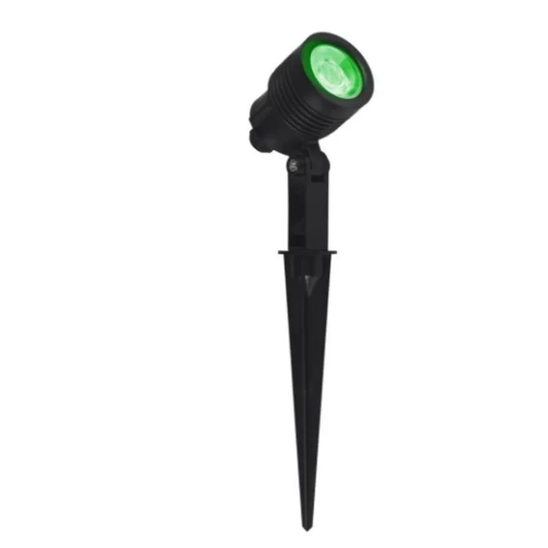 Kit 03 Espeto Spot Elétrico Jardim Led 6W Luz Verde Ecoforce