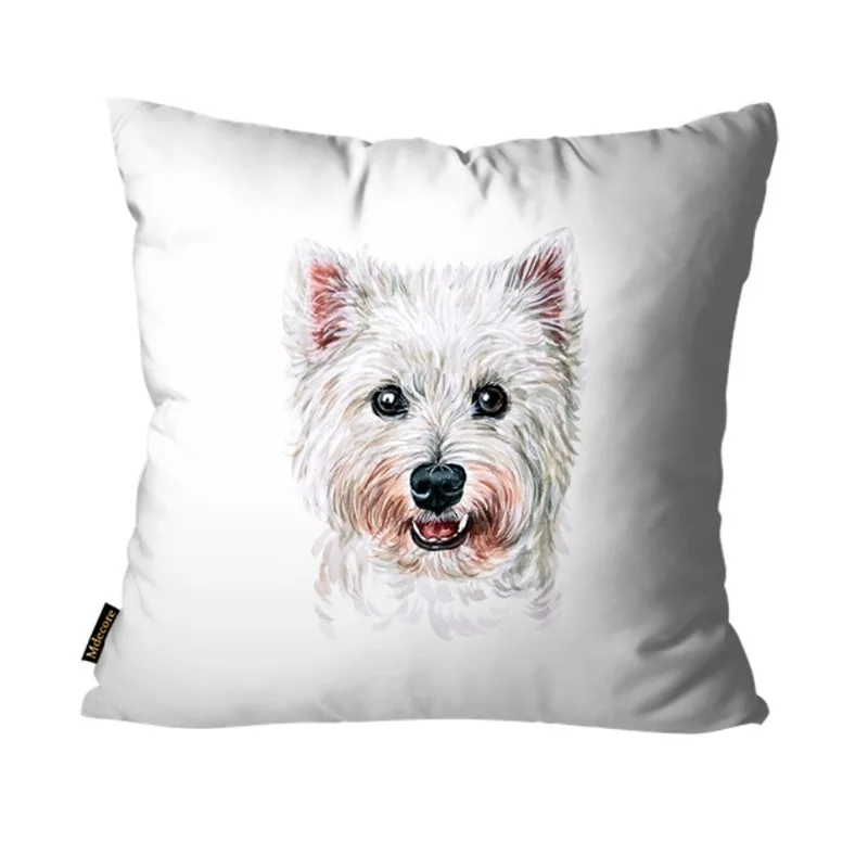 Capa Para Almofada Mdecore Pets 45x45cm - West Highland