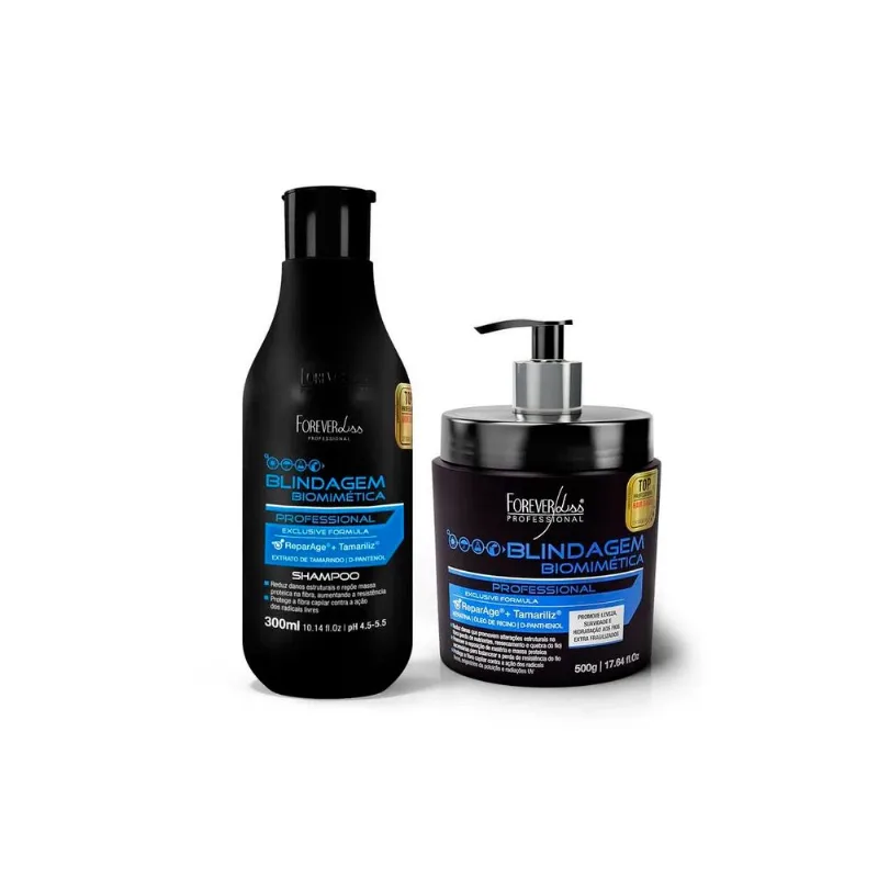 Kit Shampoo E Máscara Blindagem Capilar Forever Liss