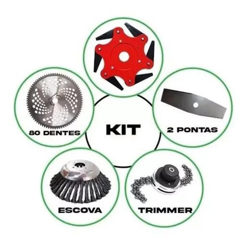 Kit Lâminas Roçadeira Stihl Disco 80T + Lâmina 6P + Lâmina