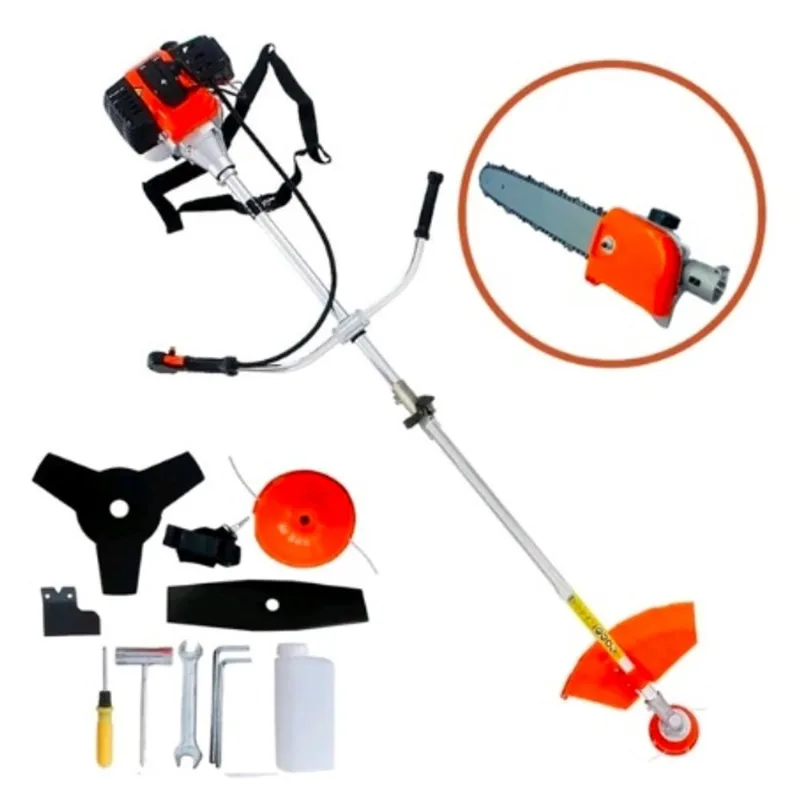 Roçadeira Multifuncional á Gasolina 3hp 63cc + Motopoda E Facão