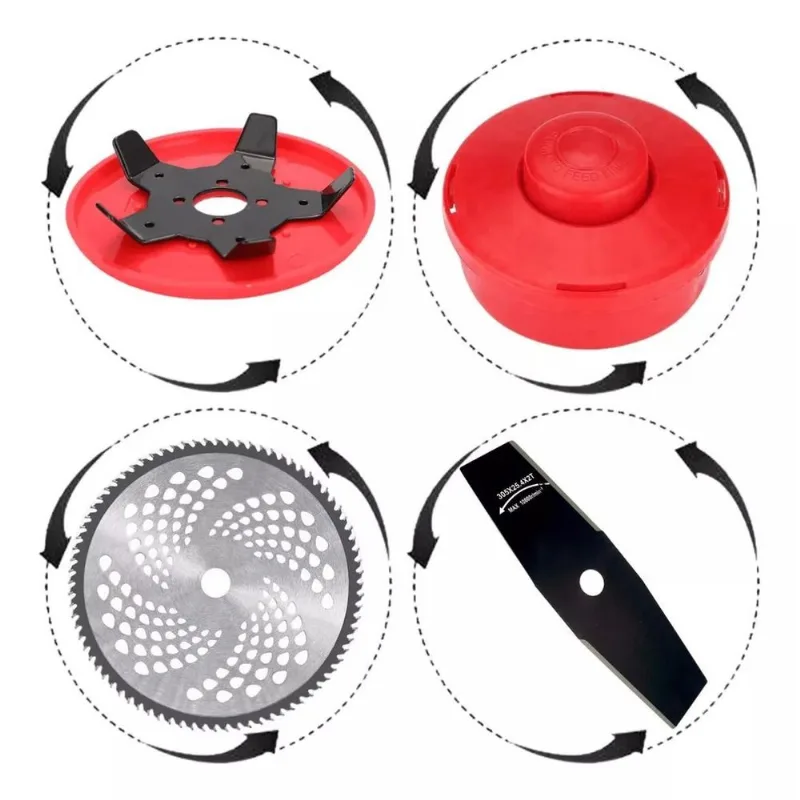 Kit Completo De 4 Lâminas De Corte Acessórios Para Roçadeira