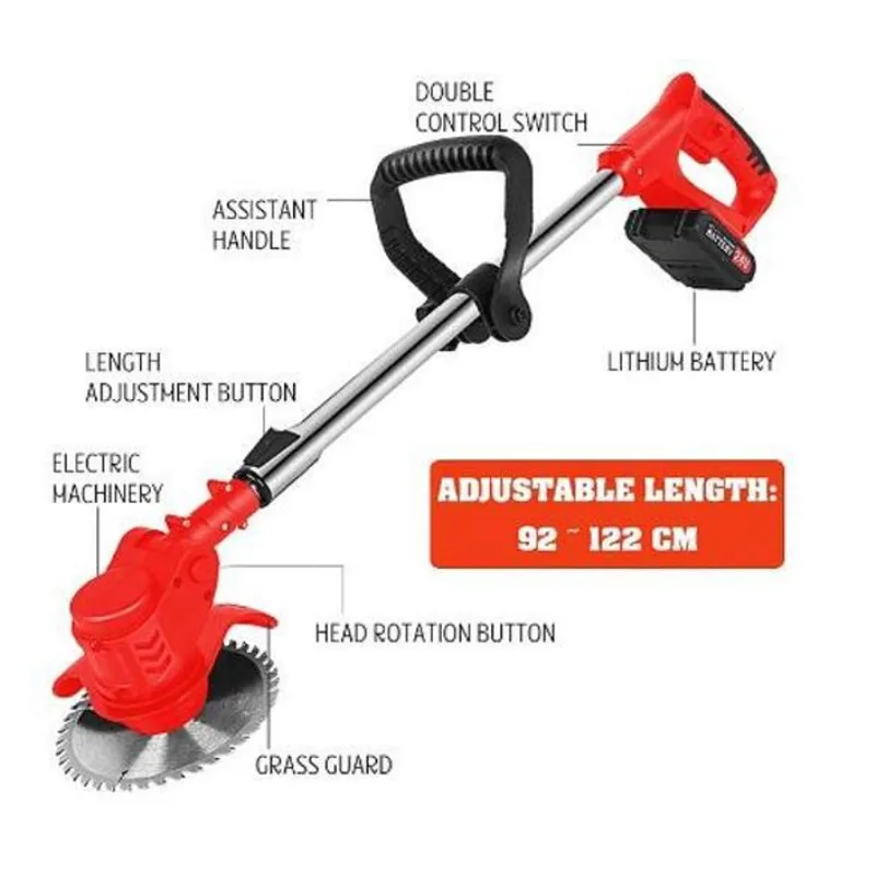 Aparador de Grama Sem Fio Roçadeira a Bateria Nakasaki 1580W