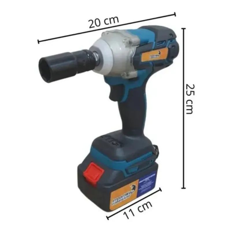 Chave De Impacto 18V Carregador 2 Baterias Lítio Com Maleta