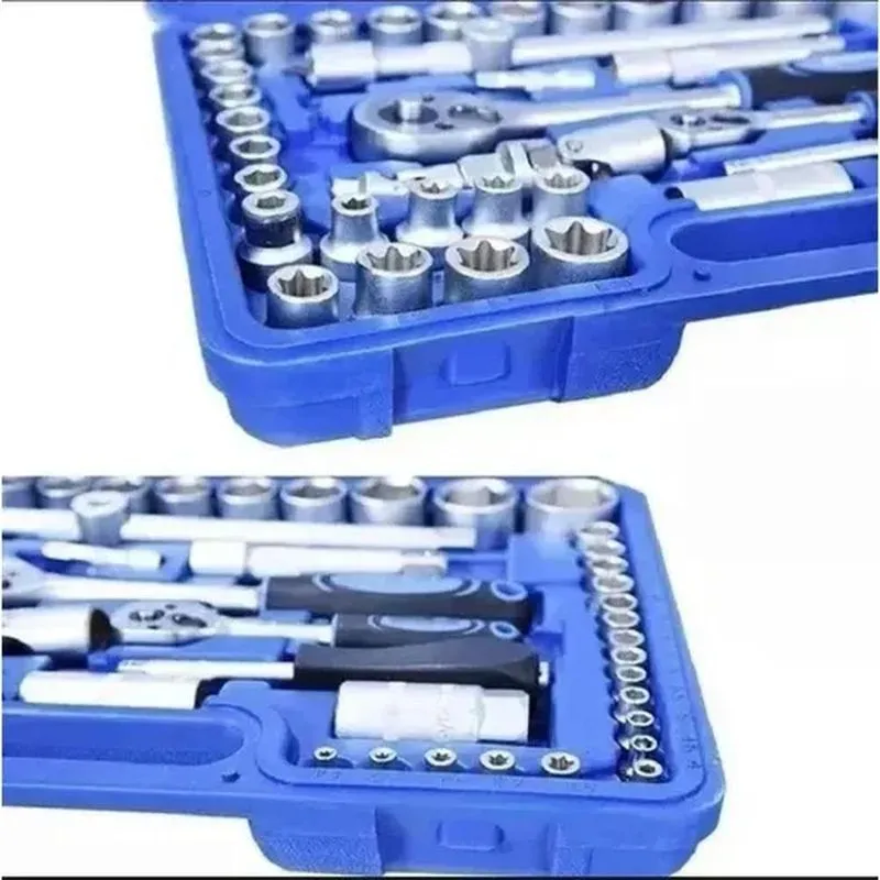 Kit Ferramentas Chave Soquetes Sextavados 108Pçs Super