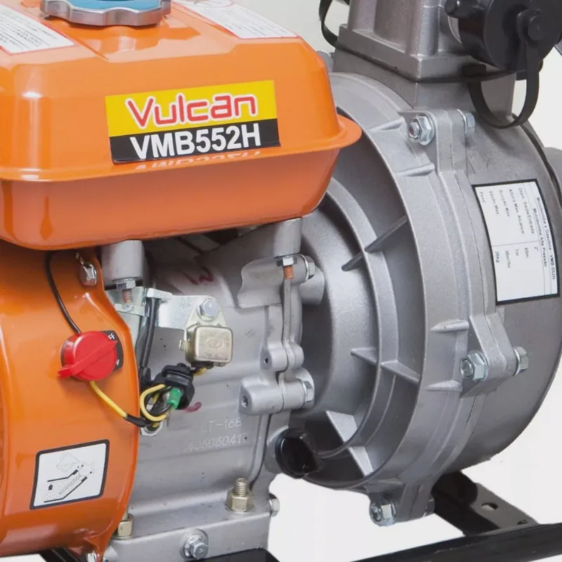 Motobomba de Alta Pressão 2 a Gasolina 4 Tempos 196CC 6,5HP VMB552 Vulcan Ferramentas Laranja