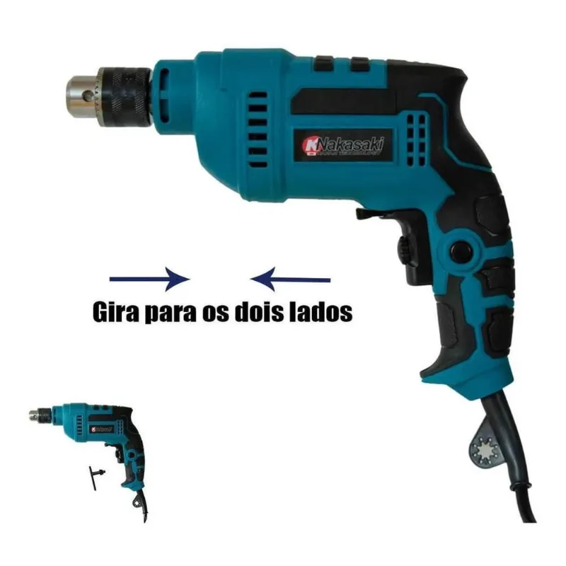Furadeira 850W Auto Reverso - Fura, Parafusa E Desparafusa