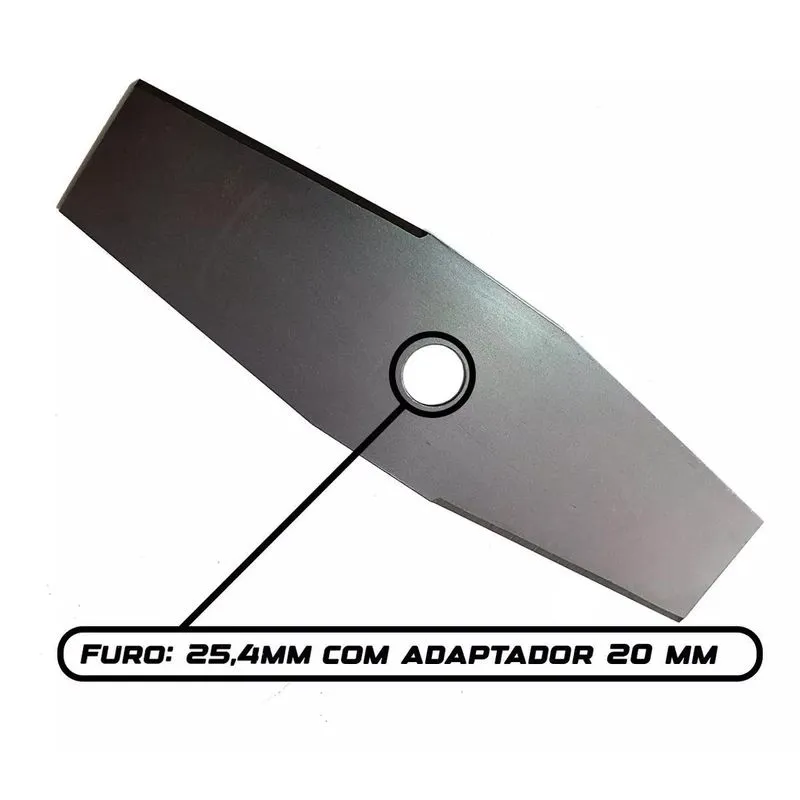 Kit 10 Facas Lamina Roçadeira 2 Pontas 300mm Furo 1pol