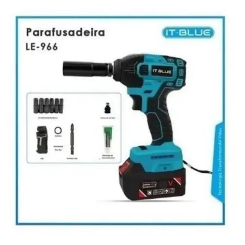 Chave De Impacto 2 Bateria Lítio 21V Profissional Brushless