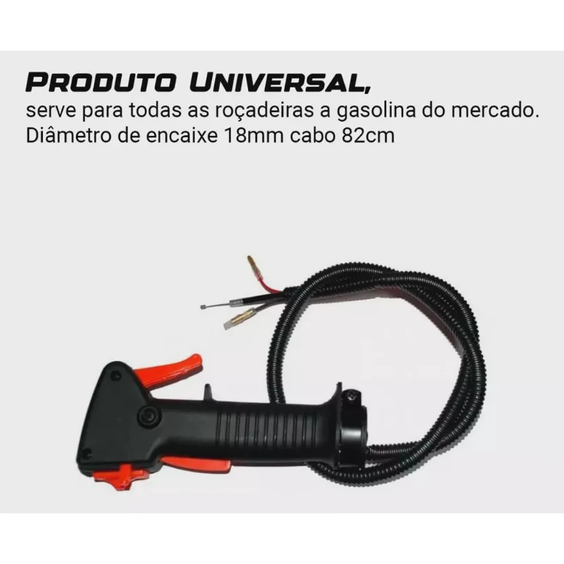 Gatilho do acelerador para Roçadeira 26cc a 52cc.