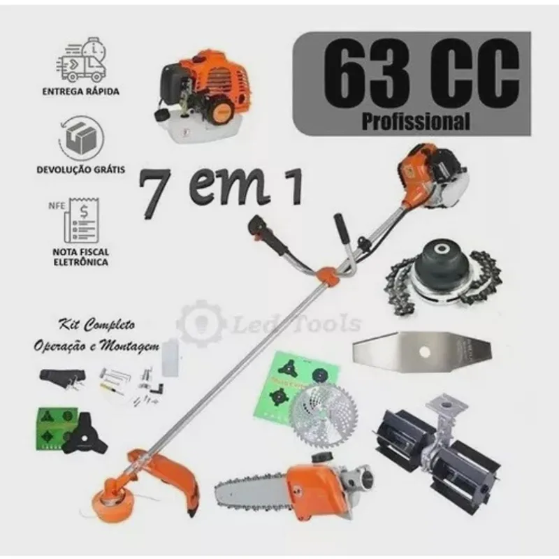 Roçadeira Multifuncional 63cc 7 Em 1 Imperdivel!