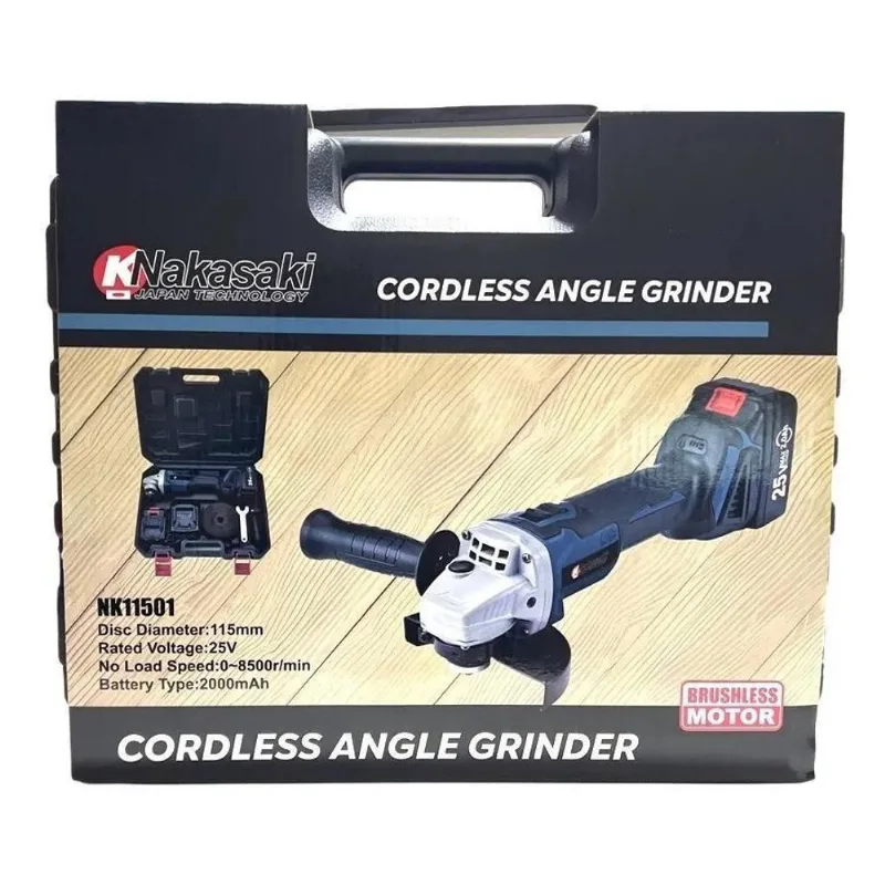Esmerilhadeira Angular A Bateria 25V Brushless Nakasaki