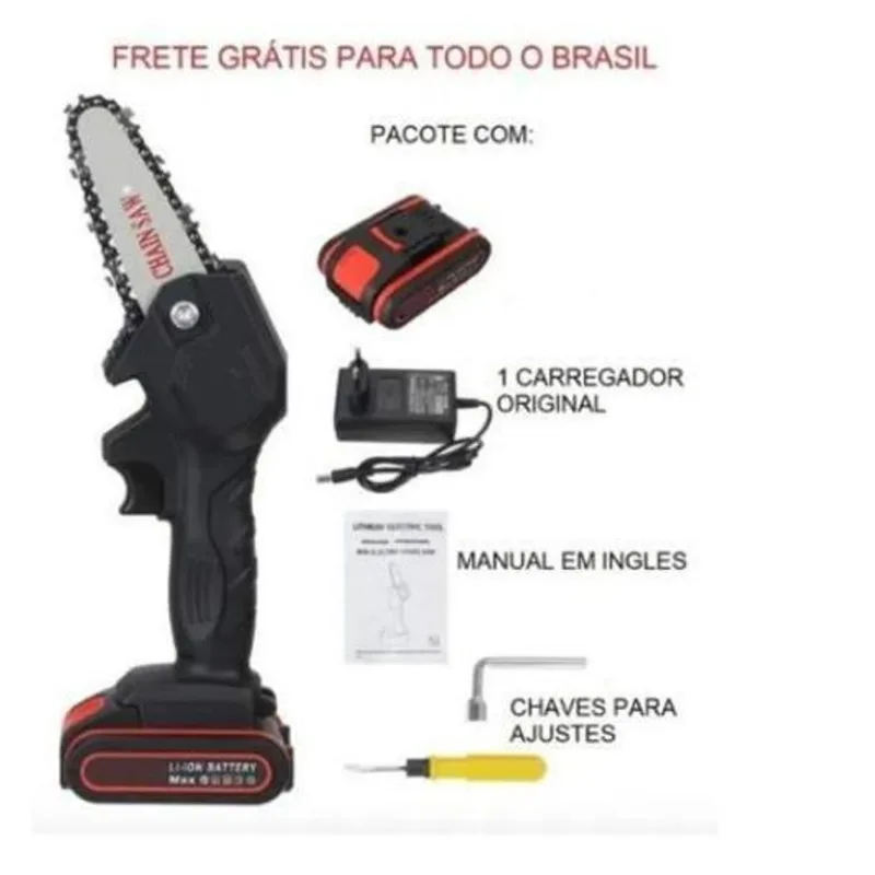 Motosserra Elétrica Recarregavel Portátil Lançamento