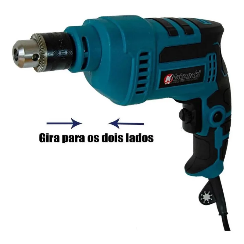 Furadeira de Impacto 550W Importway 110V - Azul e Preto