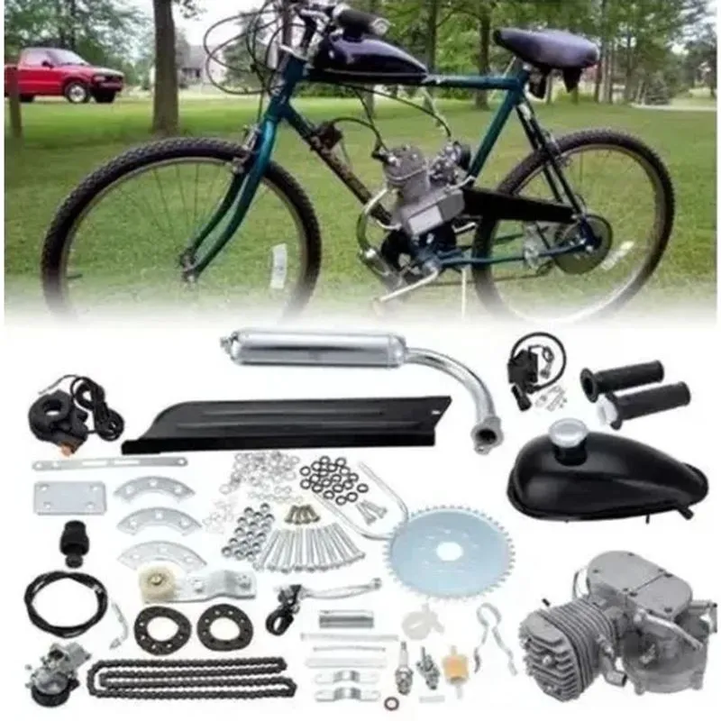 Super Kit Motor 80CC Bike Bicicleta Motorizada 2 Tempos 2T Gasolina Completo Oie Brasil Barato