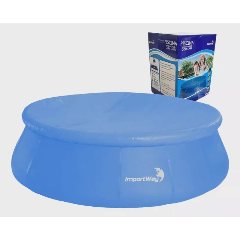 Piscina Borda Inflável Capacidade 4600l Com Capa