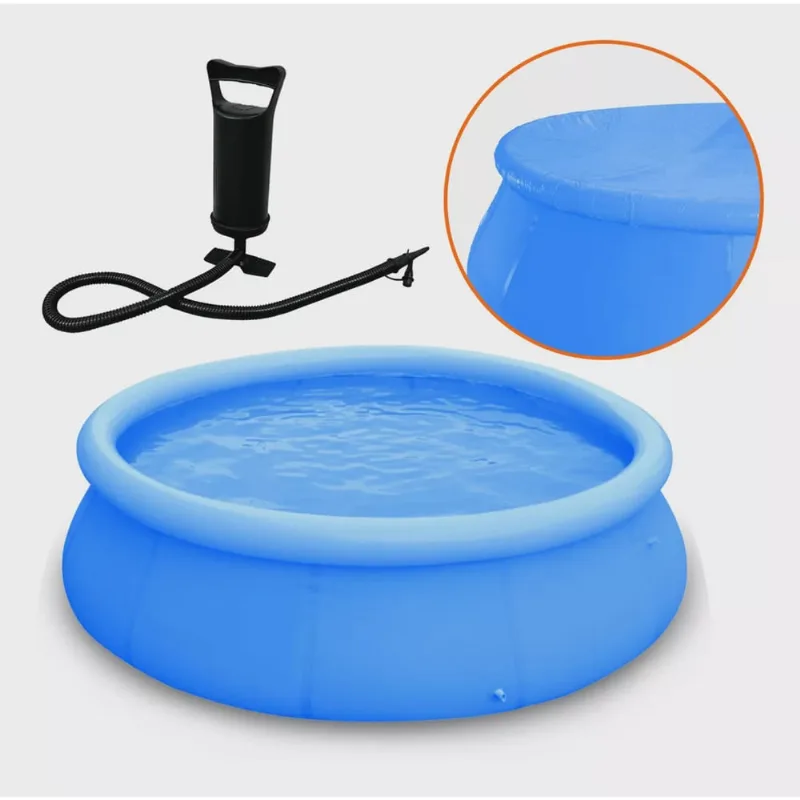 Piscina Inflável Com Borda 2490 Litros + Capa + Bomba De Ar
