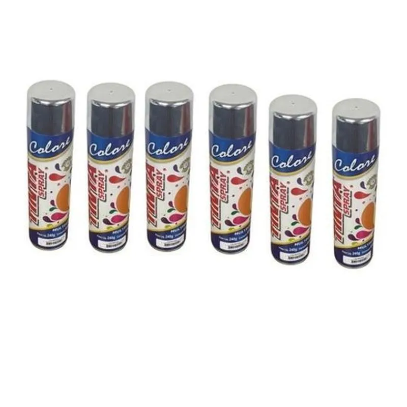 6 Spray Cromado Metal Multiuso Cromado 400ml
