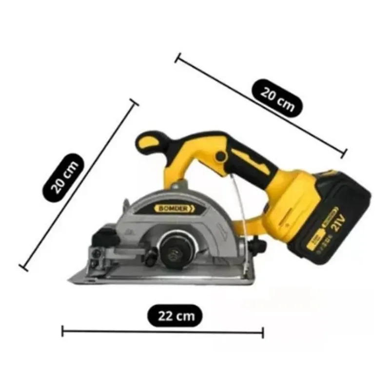 Serra Circular Elétrica Com 2 Baterias 21V - Bomder