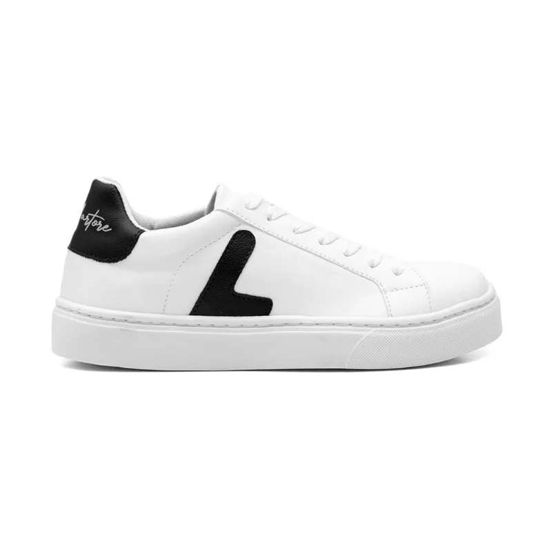 Tenis Sapatenis Unissex Casual Lila Martore Branco Preto