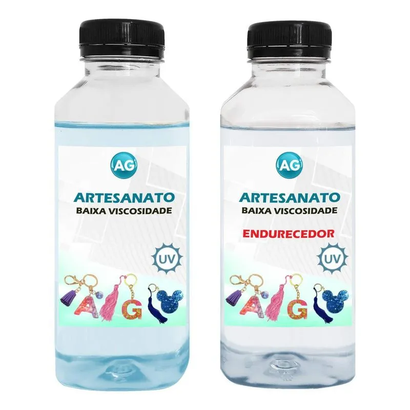 Resina Epóxi Artesanato 1kg Transparente Baixa Viscosidade