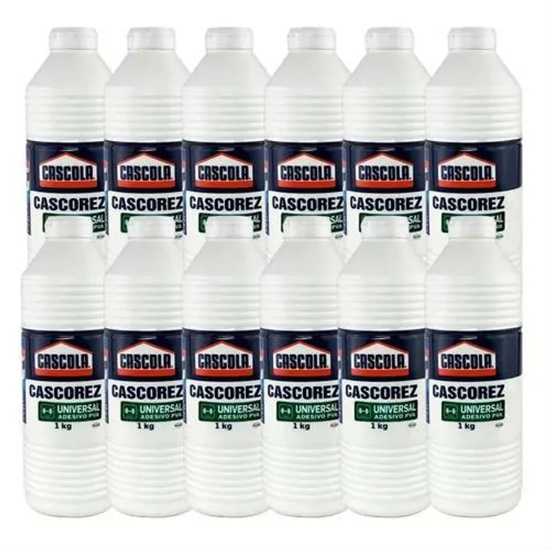 Cola Branca Universal 01 Kg - Cascorez Kit Com 12 Und