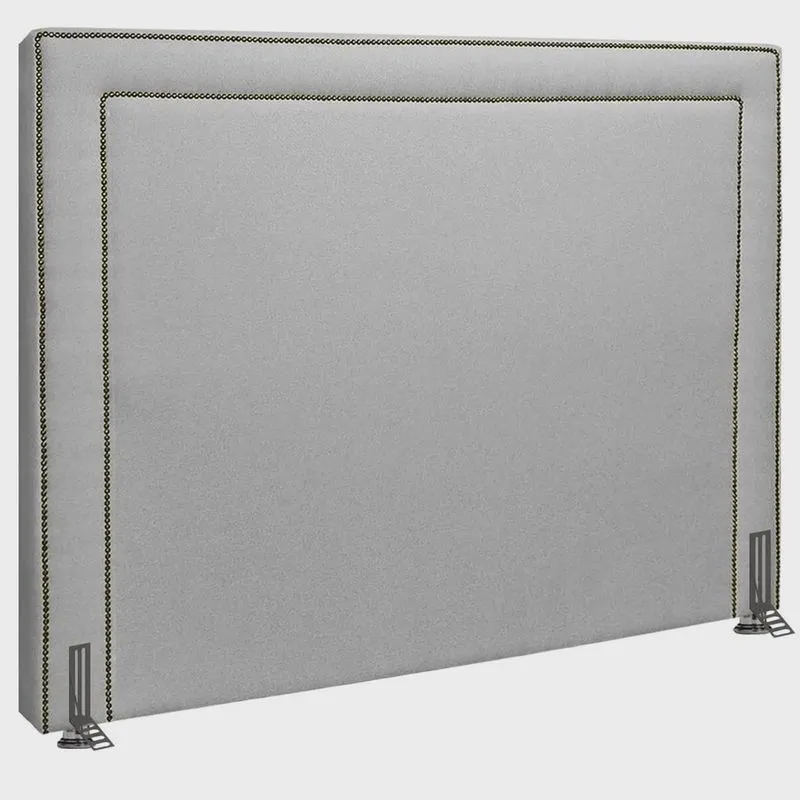 Cabeceira de Luxo para Cama King Size Dama 193cm Linho Boucle Cinza sofa store