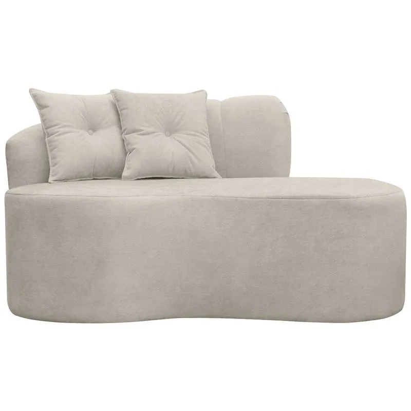 Sofá Namoradeira 2 Lugares Plaza Conceito Orgânico 145cm Bouclê Bege