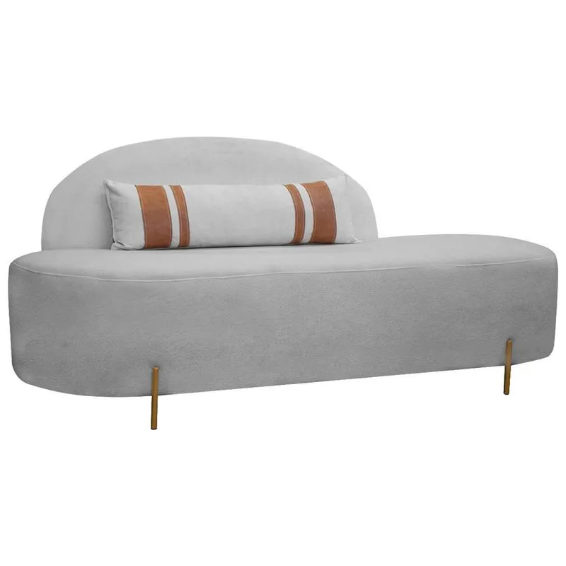 Sofá Namoradeira 2 Lugares Maitê Conceito Orgânico 180cm Cinza