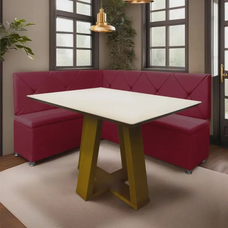 Canto Alemão 4 Lugares para Lanchonete 1,25x1,60m Bordo sofa store