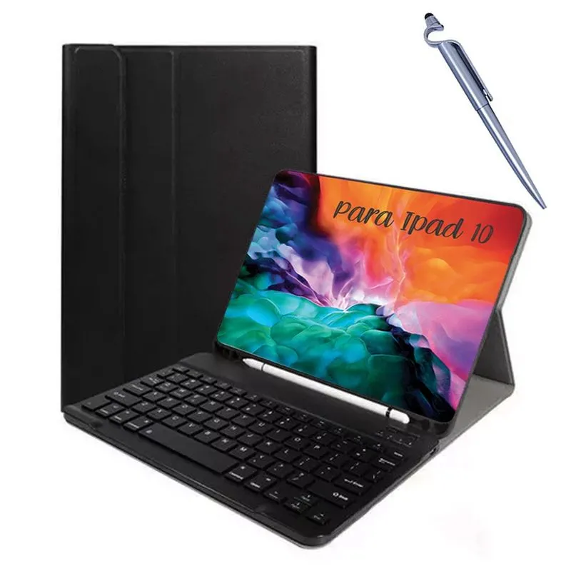 Capa Para iPad 10 A2696 A2757 A2777 + Película + Teclado