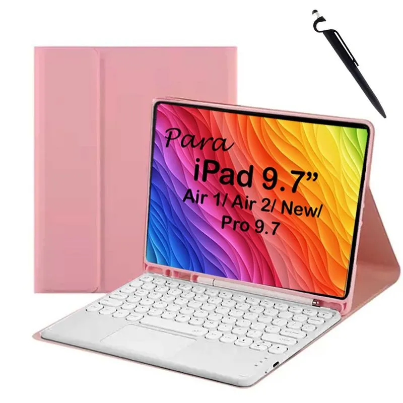 Capa Teclado Para iPad 5 E 6 iPad Air 2 A1566 A1567 + Caneta