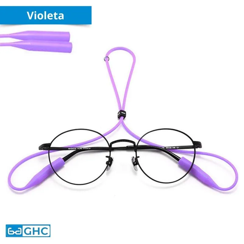 1 Corda Cordinha Silicone Prender Óculos Infantil - Violeta