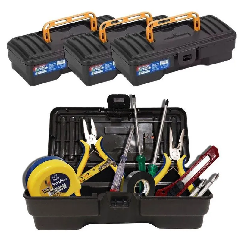 Kit 3 Maletas Organizadora Multiuso Ferramentas Utensílios