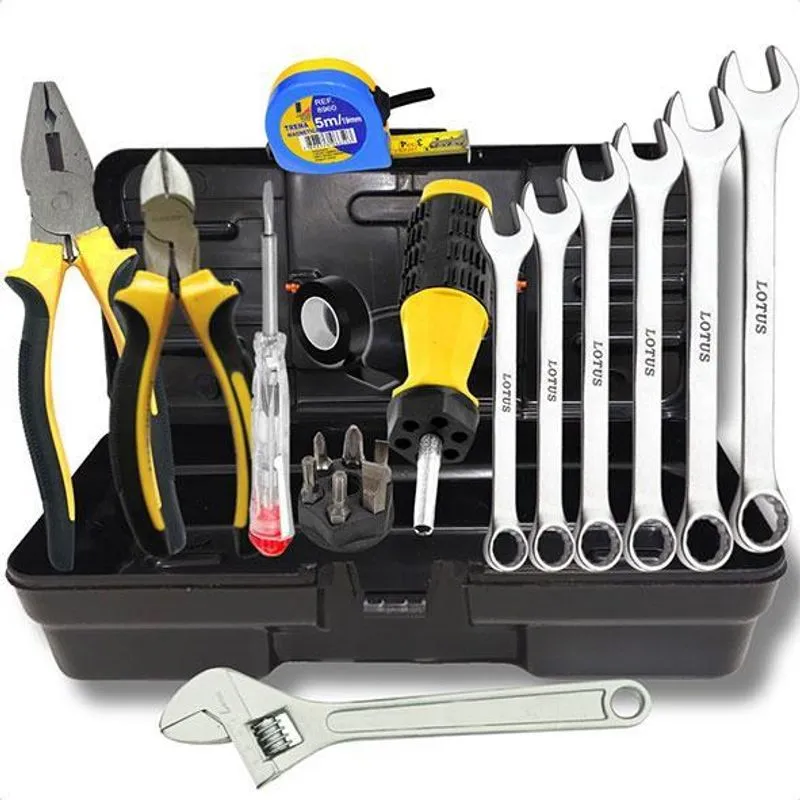 Kit De Ferramentas Jogo Conjunto Com 18 Pçs + Maleta