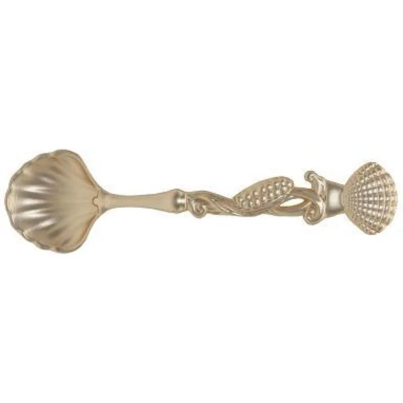 Jogo 6 Talheres Colher Sobremesa Dourado Gourmet Elegante