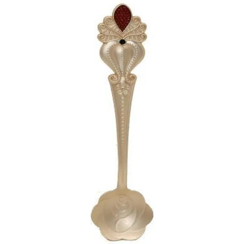 Jogo 6 Talheres Sobremesa Colher Elegante Dourado Gourmet