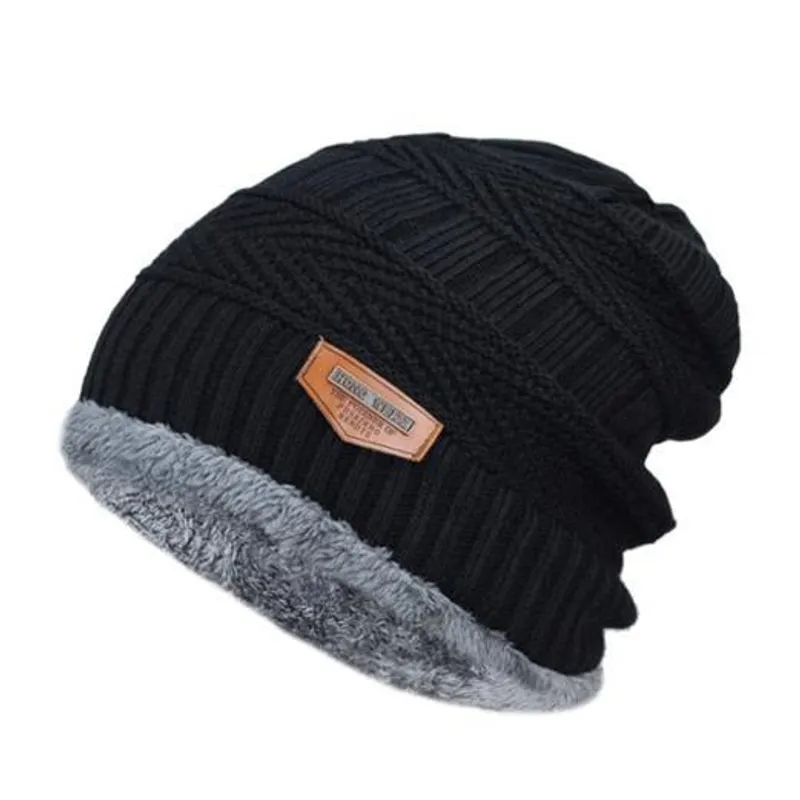 Touca Forrada Inverno Unissex Preto - Circunferência 56-60cm