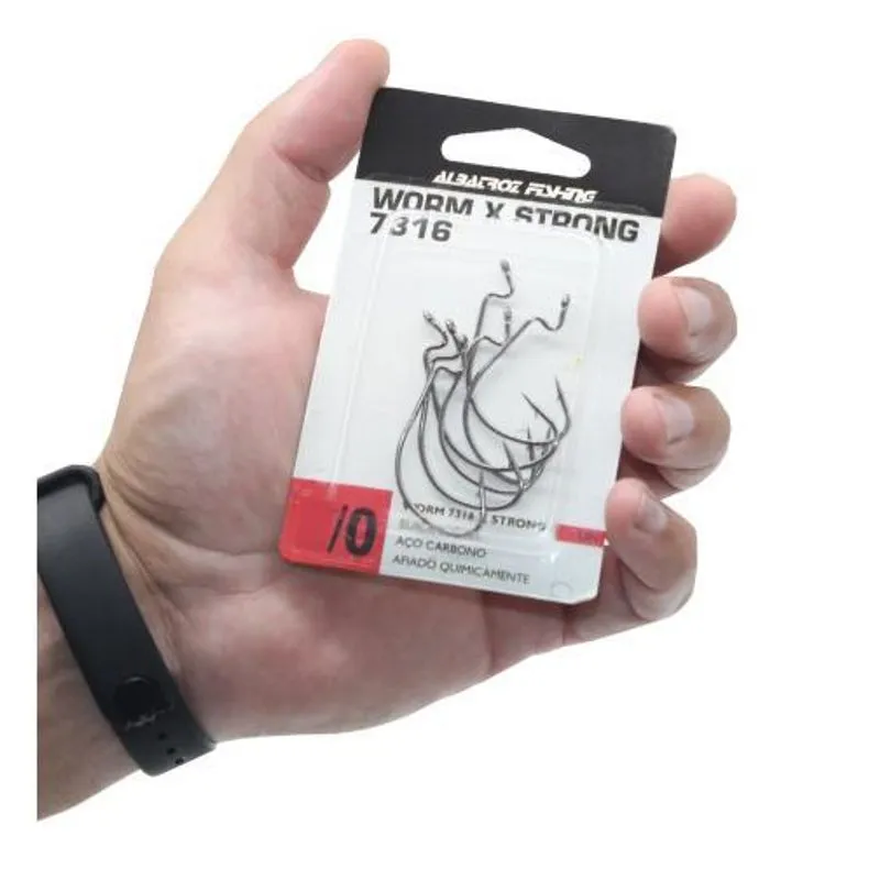 Anzol Pesca Worm X Strong 7316 Albatroz Iscas Soft Shad T