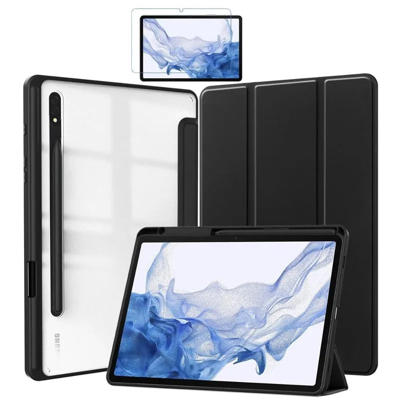 Capa Acrílico Slot Caneta Para Tablet S7fe 12.4 T730 + Vidro
