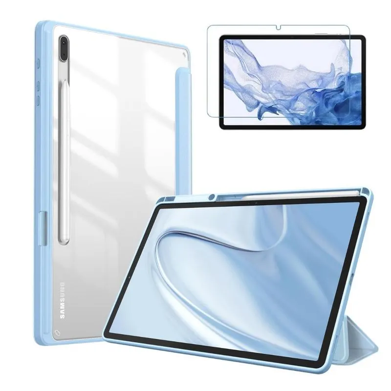 Capa Acrílico Slot Caneta Para Tablet S7fe 12.4 T730 + Vidro